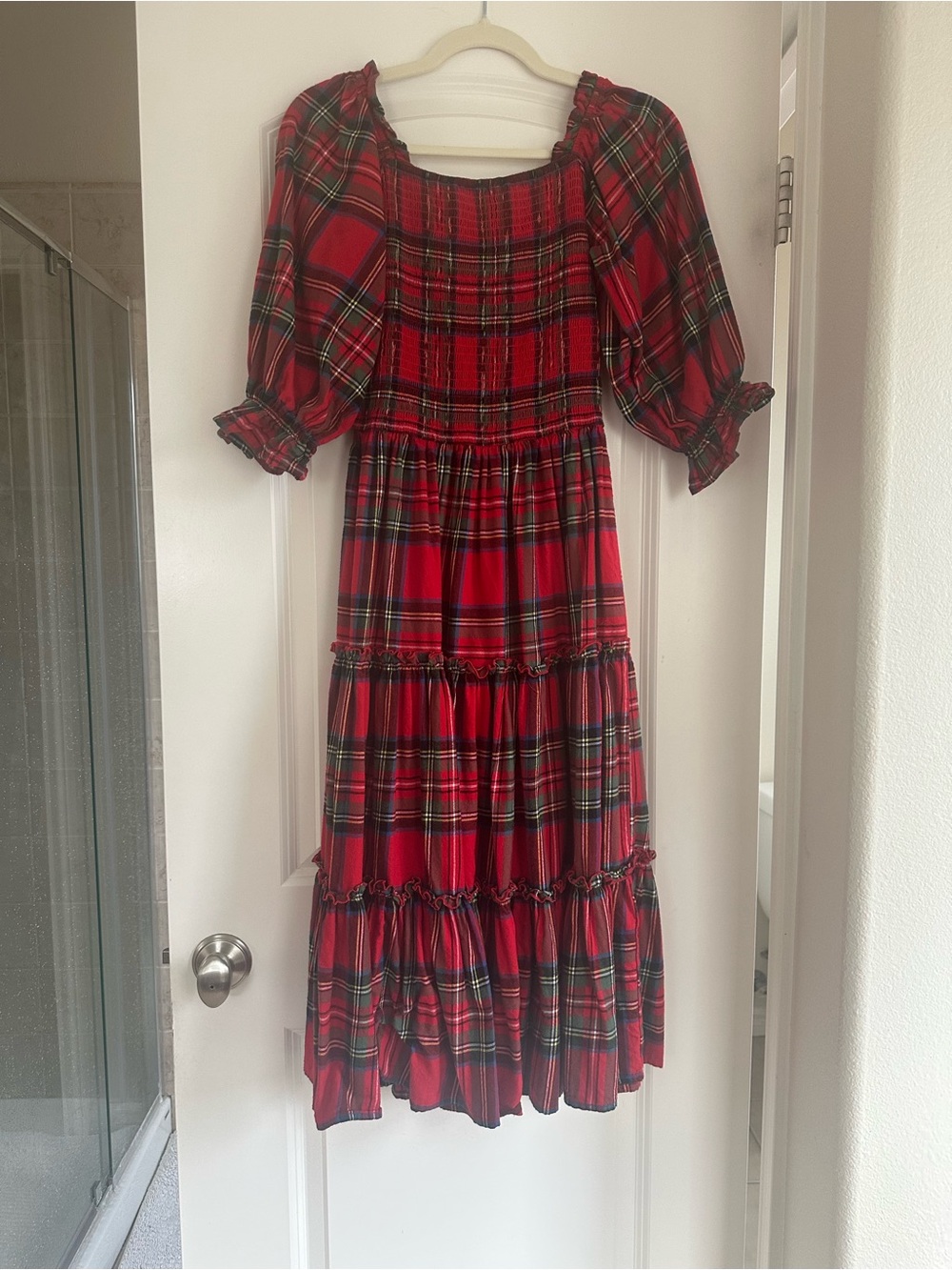 Ivy City Co Madeline Dress in Holiday Plaid
